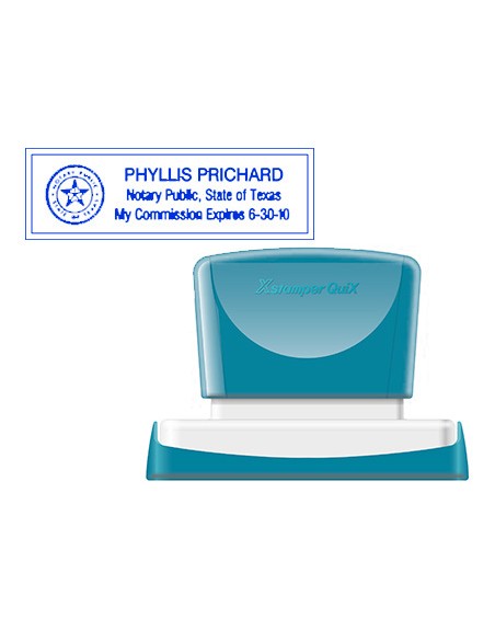 Sello x'stamper quix personalizable color azul medidas 22x69 mm q-18