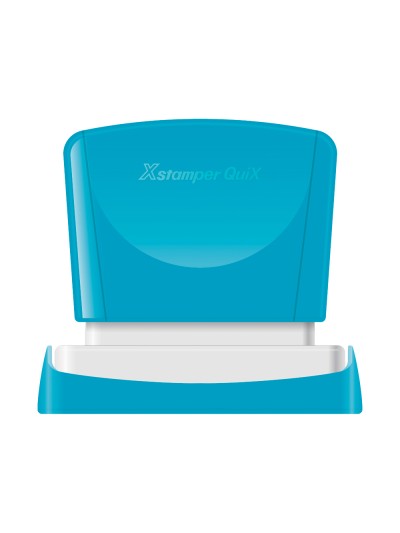 Sello x'stamper quix personalizable color azul medidas 16x48 mm q-11