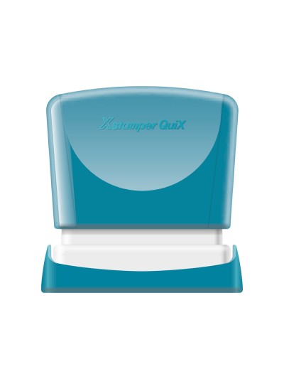 Sello x'stamper quix personalizable color azul medidas 11x40 mm q-10