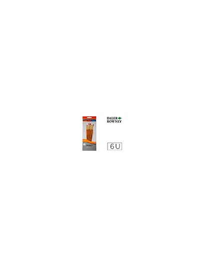 Pinceles daler rowney simply art sintentico mango corto dorado blister de 6 unidades