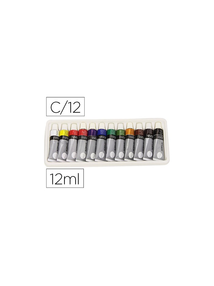 Pintura acrilica daler rowney simply caja de 12 colores surtidos tubo de 12 ml Pintura acrilica daler rowney simply caja de 12 colores surtidos tubo de 12 ml