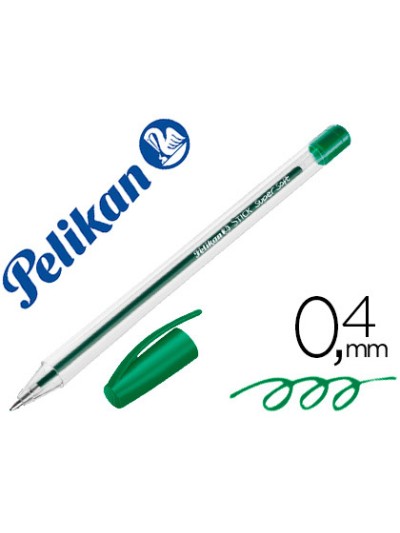Boligrafo pelikan stick super soft verde