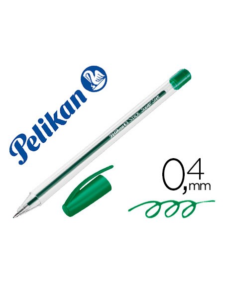 Boligrafo pelikan stick super soft verde