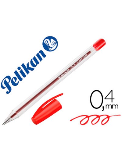 Boligrafo pelikan stick super soft rojo