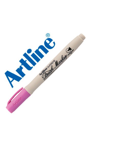 Rotulador artline supreme brush pintura base de agua punta tipo pincel trazo variable rosa