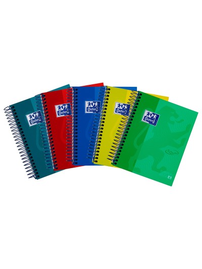 Cuaderno espiral oxford ebook 4 tapa extradura 8 120 hojas cuadricula 5 mm colores surtidos touch