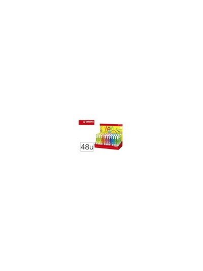 Rotulador stabilo fluorescente swing cool expositor de 48 unidades colores surtidos