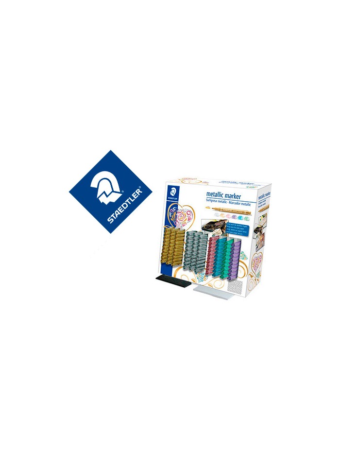 Rotulador staedtler metalico 8323 expositor sobremesa de 100 unidades colores surtidos Rotulador staedtler metalico 8323 expositor sobremesa de 100 unidades colores surtidos