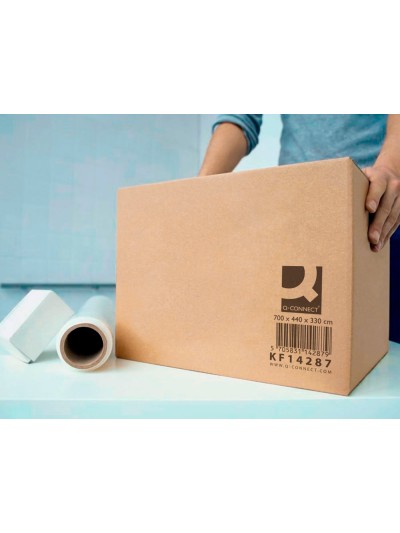 Caja para embalar q-connect americana ultrarresistente carton reciclado canal doble 7mm color kraft 700x440x330 mm