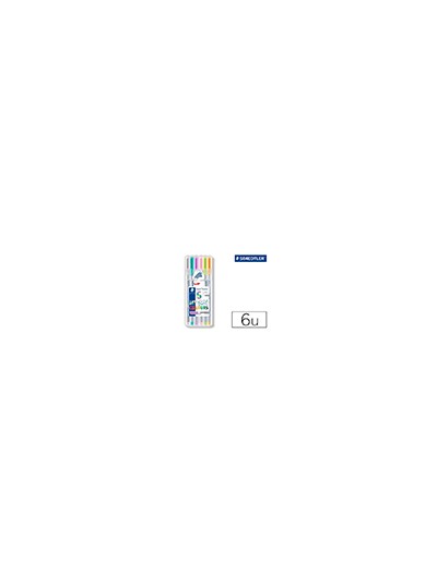 Rotulador staedtler triplus fineliner my pastel estuche de 6 unidades colores surtidos