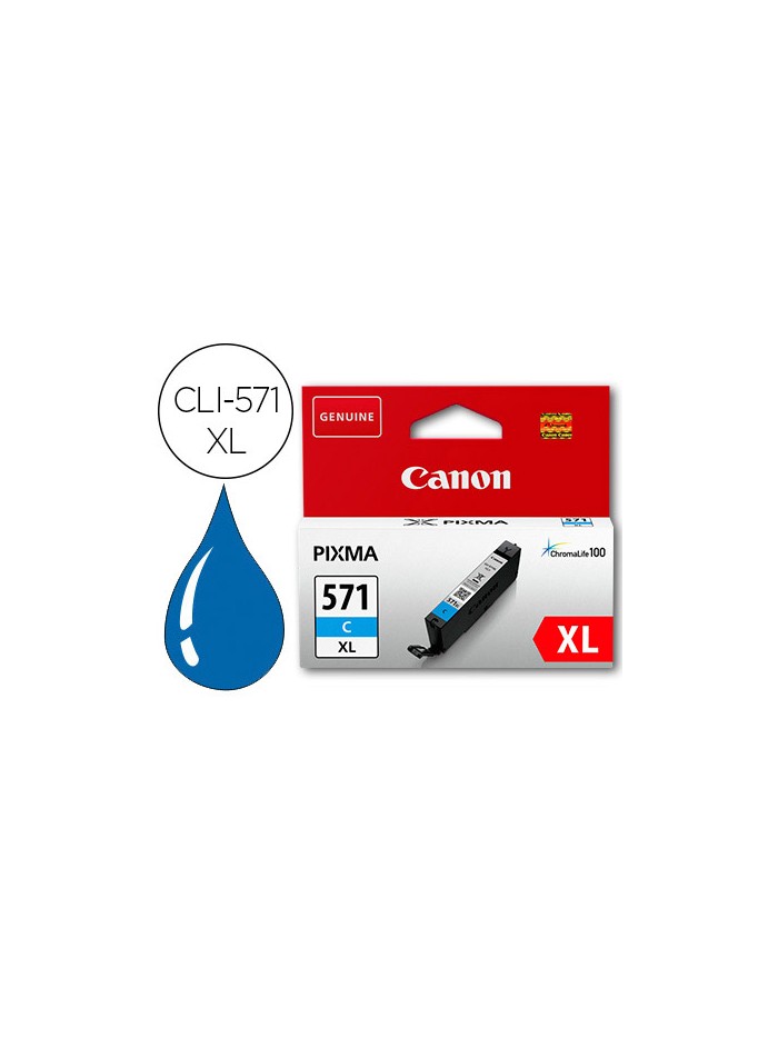Ink-jet canon cli-571xl pixma mg6852 / ts6050 / ts8050 cian 500 pag Ink-jet canon cli-571xl pixma mg6852 / ts6050 / ts8050 cian 500 pag