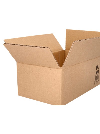 Caja para embalar q-connect americana ultrarresistente carton reciclado canal doble 7mm color kraft 600x400x290 mm