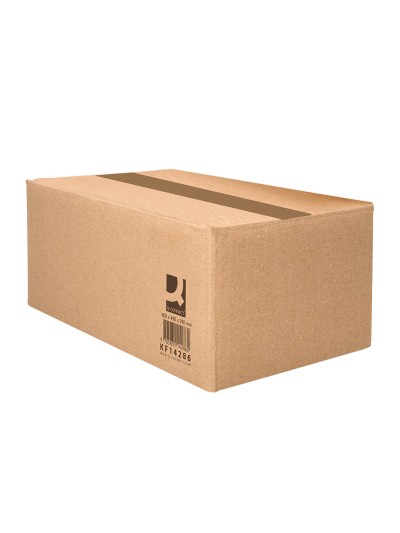 Caja para embalar q-connect americana ultrarresistente carton reciclado canal doble 7mm color kraft 600x400x290 mm