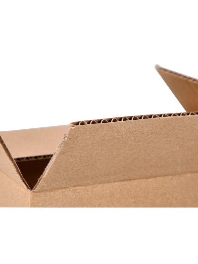 Caja para embalar q-connect americana ultrarresistente carton reciclado canal doble 7mm color kraft 600x400x290 mm
