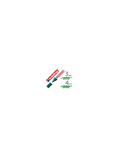 Rotulador edding punta fibra permanente 550 verde n. 4 punta redonda recargable