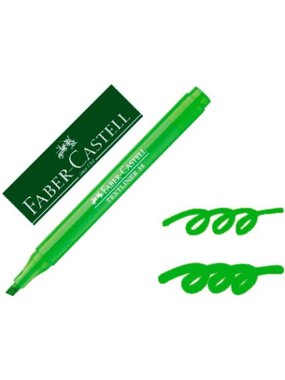 Rotulador faber fluorescente textliner 38 verde