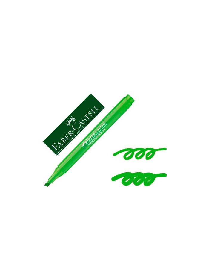 Rotulador faber fluorescente textliner 38 verde Rotulador faber fluorescente textliner 38 verde