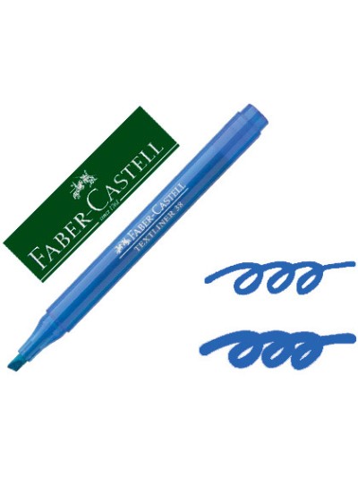 Rotulador faber fluorescente textliner 38 azul