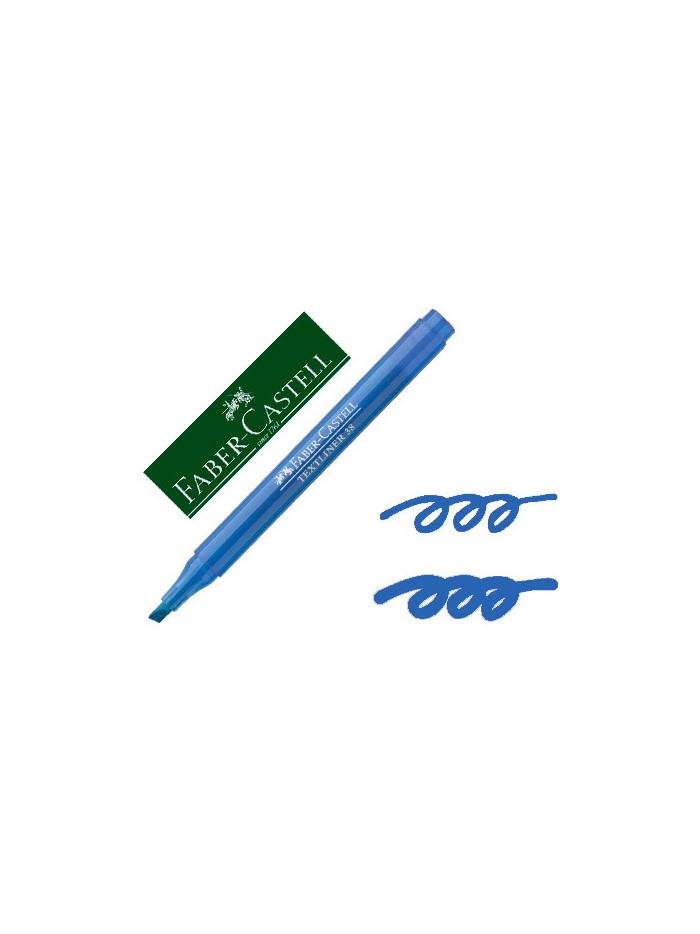 Rotulador faber fluorescente textliner 38 azul Rotulador faber fluorescente textliner 38 azul