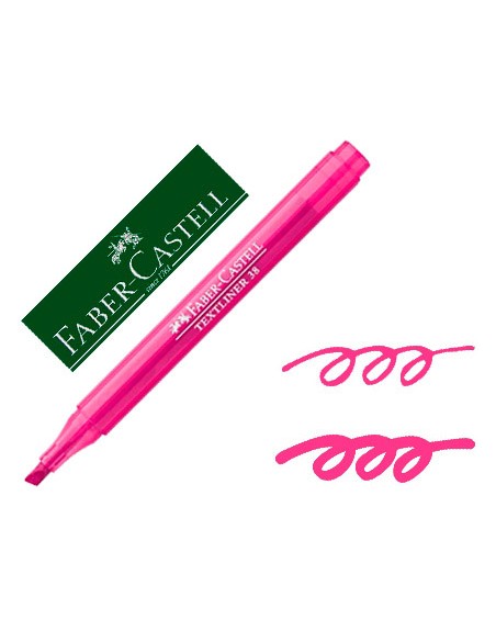 Rotulador faber fluorescente textliner 38 rosa