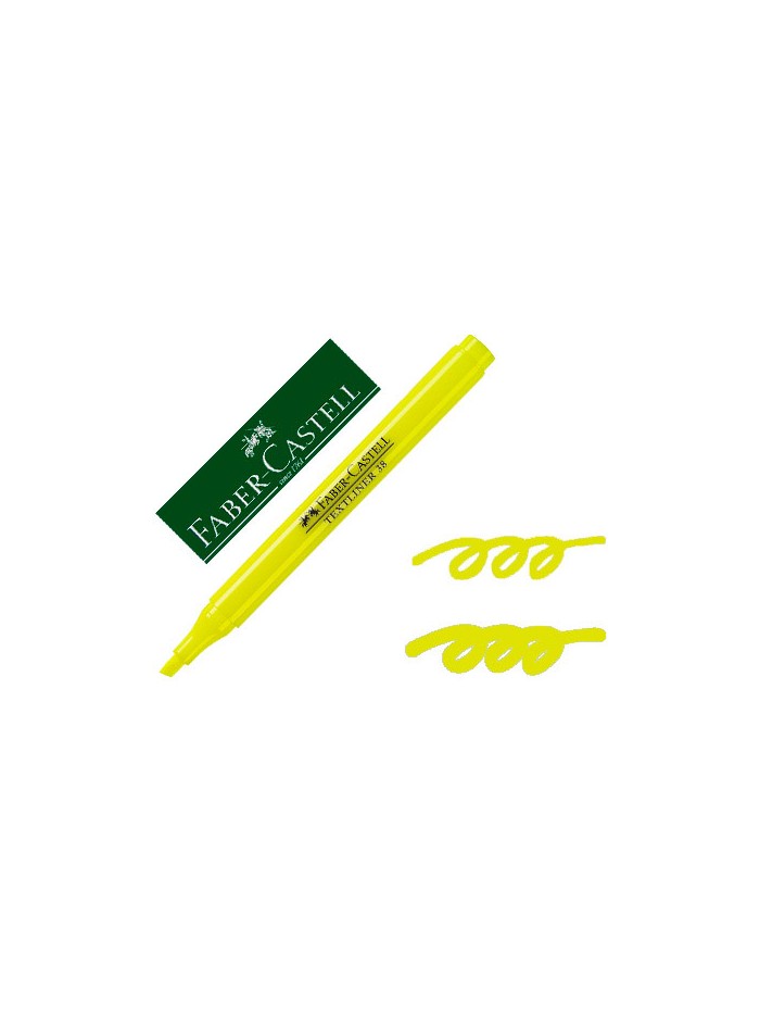 Rotulador faber fluorescente textliner 38 amarillo Rotulador faber fluorescente textliner 38 amarillo