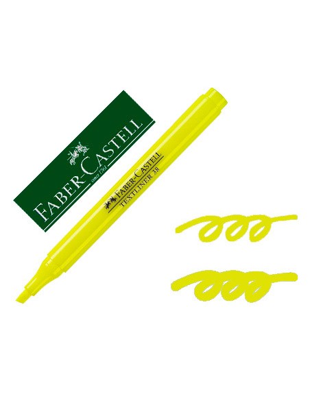 Rotulador faber fluorescente textliner 38 amarillo