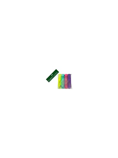 Rotulador faber fluorescente 1546 color pastel estuche 4 unidades colores surtidos