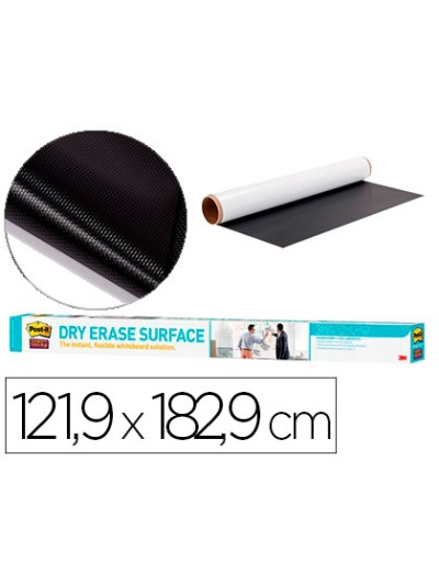 Pizarra blanca post it super sticky adhesiva removible rollo 121,9x182,9 cm
