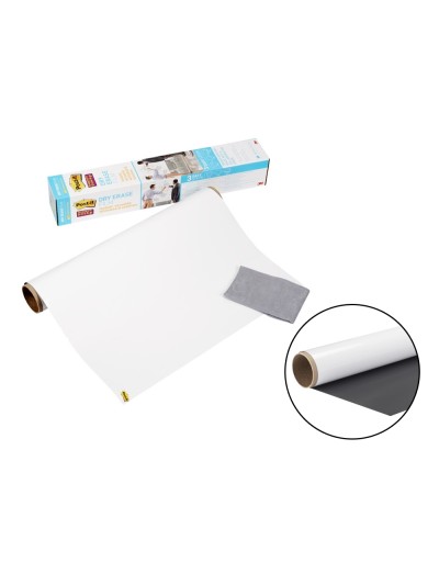Pizarra blanca post it super sticky adhesiva removible rollo 121,9x182,9 cm