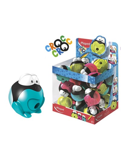 Sacapuntas maped plastico croc croc signal con deposito 1 uso colores surtidos