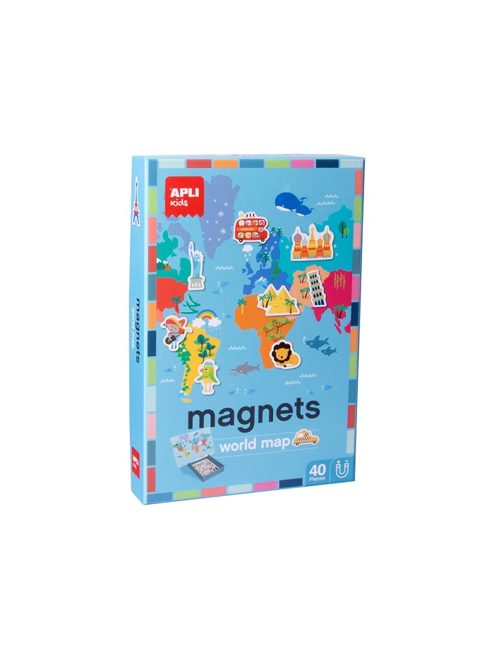 Juego apli didactico magnetico mapa mundi 40 piezas Juego apli didactico magnetico mapa mundi 40 piezas