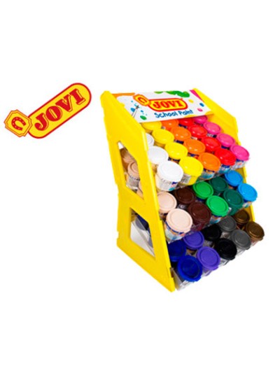 Tempera escolar jovi 35 ml expositor sobremesa de 100 unidades colores surtidos