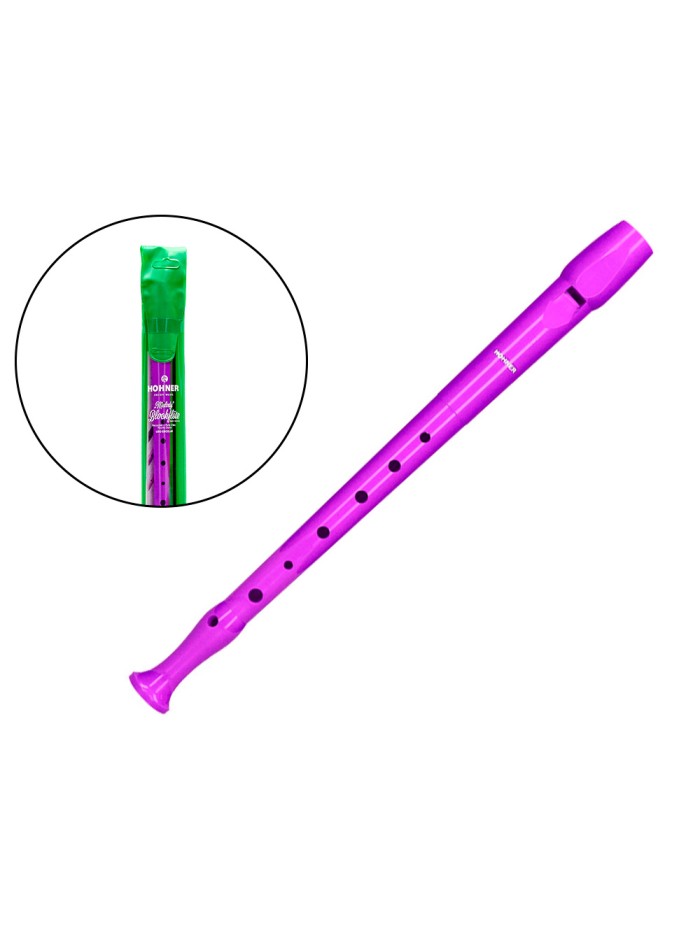 Flauta hohner 9508 color violeta funda verde y transparente Flauta hohner 9508 color violeta funda verde y transparente
