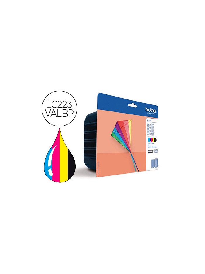 Ink-jet brother lc-223valbp dcpj4120dw / mfcj4420dw / 4620dw / 5320dw pack de 4 colores 550 paginas Ink-jet brother lc-223valbp dcpj4120dw / mfcj4420dw / 4620dw / 5320dw pack de 4 colores 550 paginas