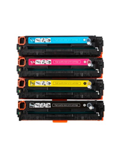 Toner compatible clover hp laserjet cp2020 / cp2025 multipack negro / amarillo / cian / magenta