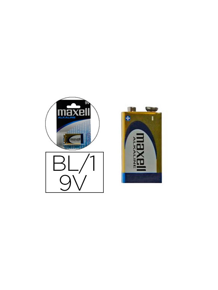 Pila maxell alcalina 9v lr09 blister de 1 unidad Pila maxell alcalina 9v lr09 blister de 1 unidad