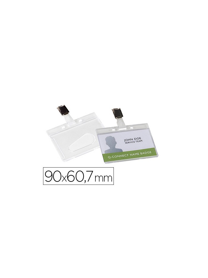 Identificador q-connect rigido plastico acabado brillante con pinza kf14148 9x6,7 cm Identificador q-connect rigido plastico acabado brillante con pinza kf14148 9x6,7 cm