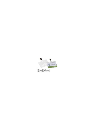 Identificador q-connect rigido plastico acabado brillante con pinza kf14148 9x6,7 cm