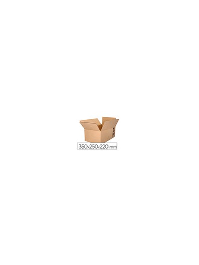 Caja para embalar q-connect americana carton reciclado canal simple 5 mm color kraft 350x250x220 mm
