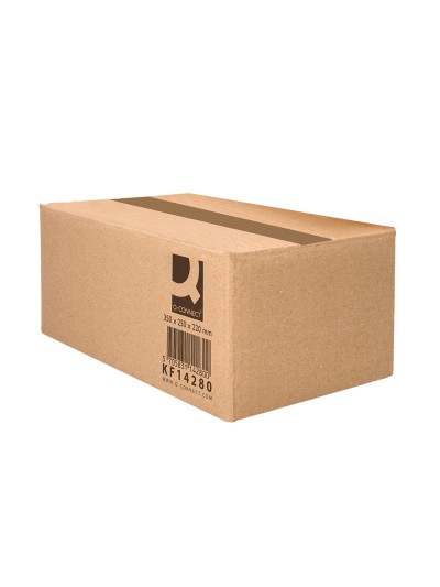 Caja para embalar q-connect americana carton reciclado canal simple 5 mm color kraft 350x250x220 mm