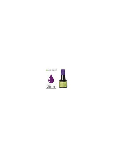 Tinta tampon q-connect violeta bote 28 ml