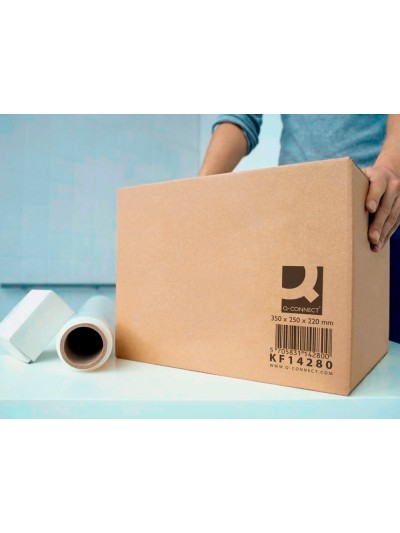 Caja para embalar q-connect americana carton reciclado canal simple 5 mm color kraft 350x250x220 mm