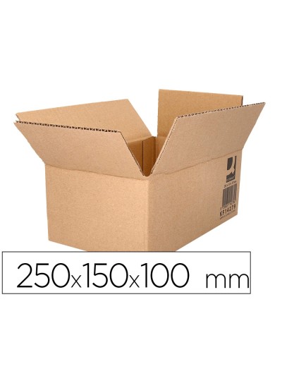 Caja para embalar q-connect americana carton reciclado canal simple 5 mm color kraft 250x150x100 mm