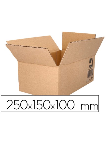 Caja para embalar q-connect americana carton reciclado canal simple 5 mm color kraft 250x150x100 mm