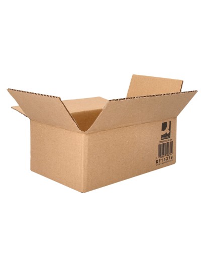 Caja para embalar q-connect americana carton reciclado canal simple 5 mm color kraft 250x150x100 mm
