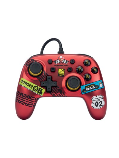 Mando power a con cable nano para nintendo switch mario kart racer red