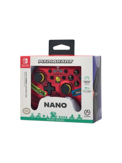 Mando power a con cable nano para nintendo switch mario kart racer red