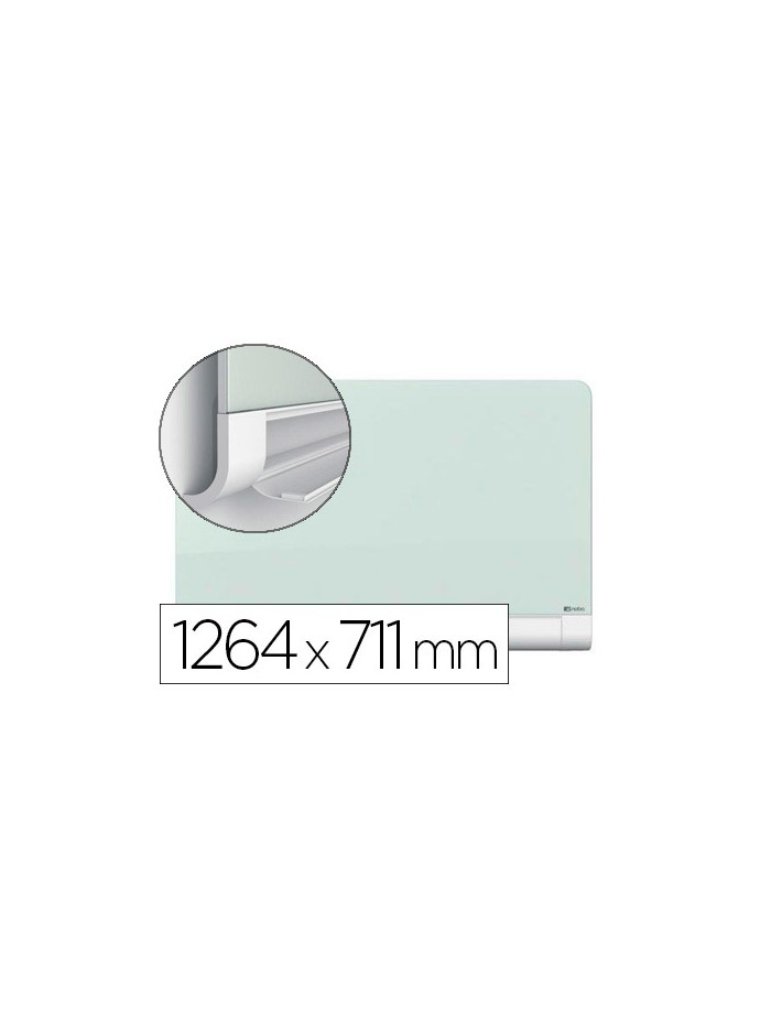 Pizarra blanca nobo diamond cristal magnetica esquinas redondas 1264x711 mm Pizarra blanca nobo diamond cristal magnetica esquinas redondas 1264x711 mm