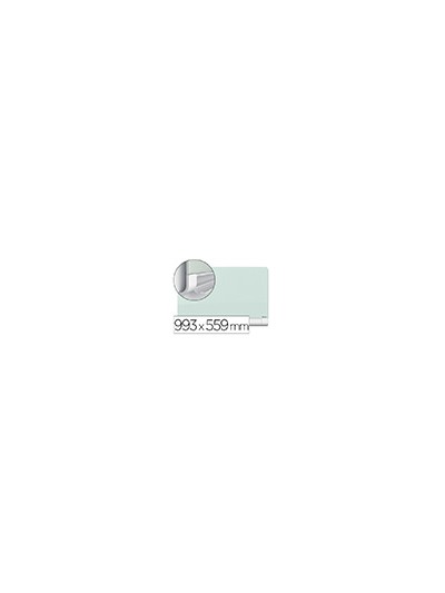 Pizarra blanca nobo diamond cristal magnetica esquinas redondas 993x559 mm
