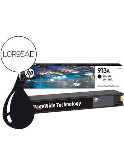 Ink-jet hp 913a pagewide 352 mfp 377 / p57750 / p55250 / 452 / 477 / 552 negro 3.500 pag